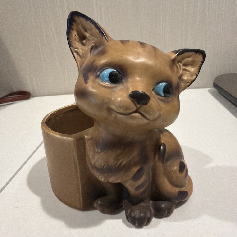 VTG Caffco‎ Japan Brown Cat Planter E3078